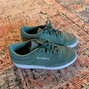 Green Suede Reebok Club C